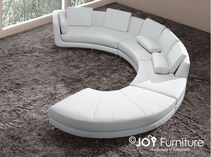 Modern Half Moon Set Joy Furniture, Half Round Leather Couch