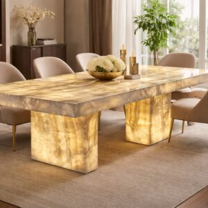 Illuminated Onyx Dining Table