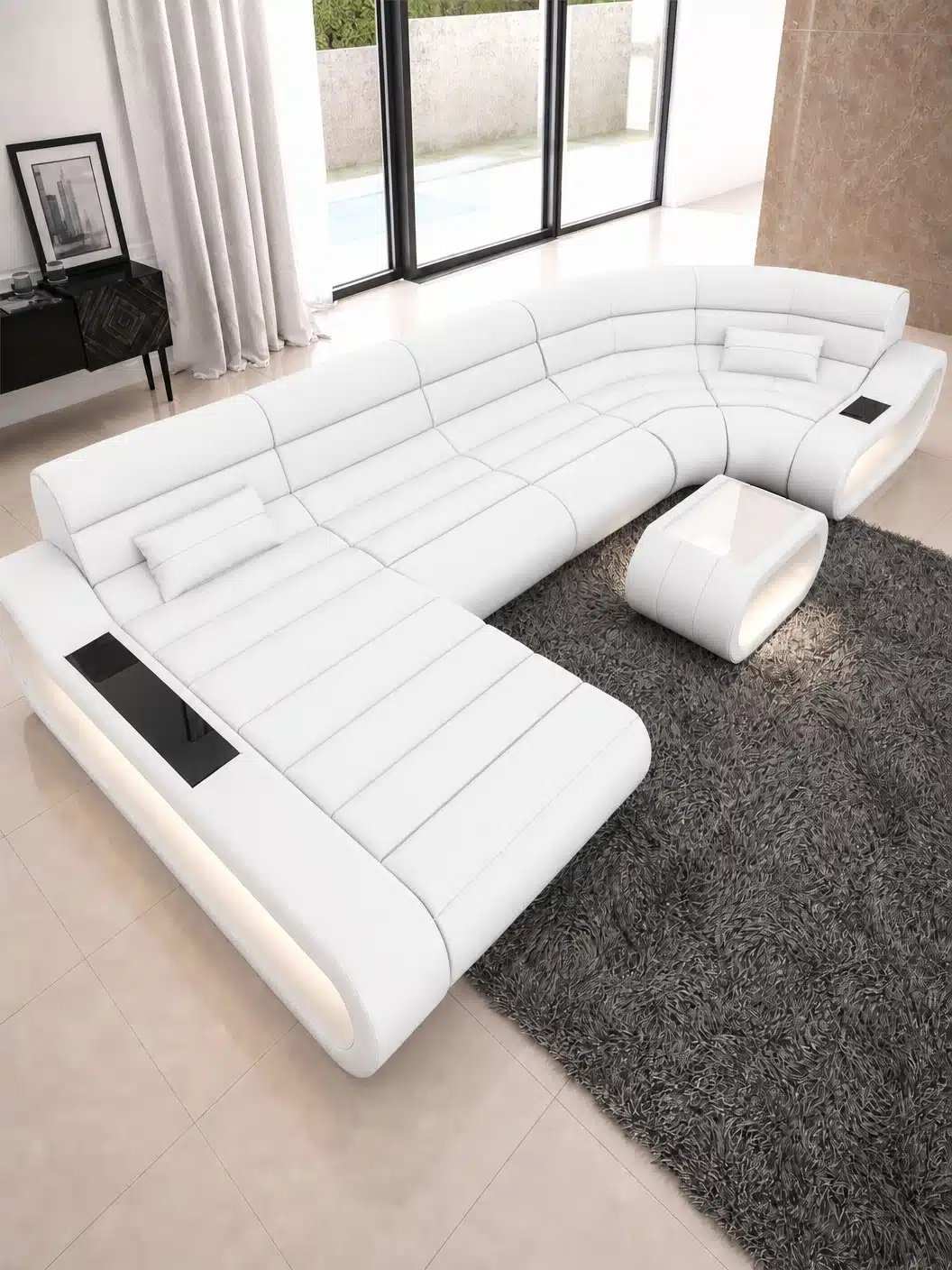 Modern Curved Corner Sofa