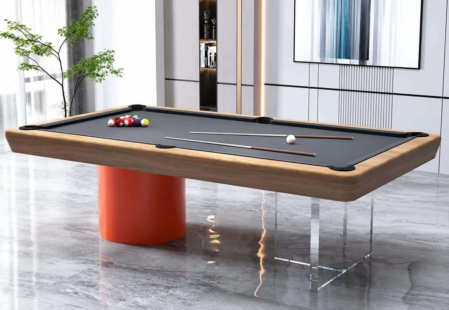 Nova Luxury Designer Pool Table with Stone Slate Top – Modern Competition Edition