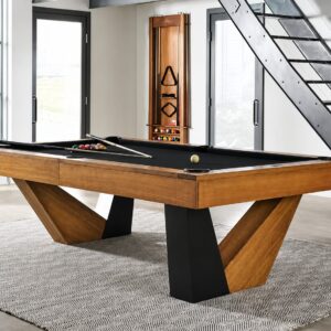 Elite Contemporary Designer Pool Table – Solid Wood & Stone Slate